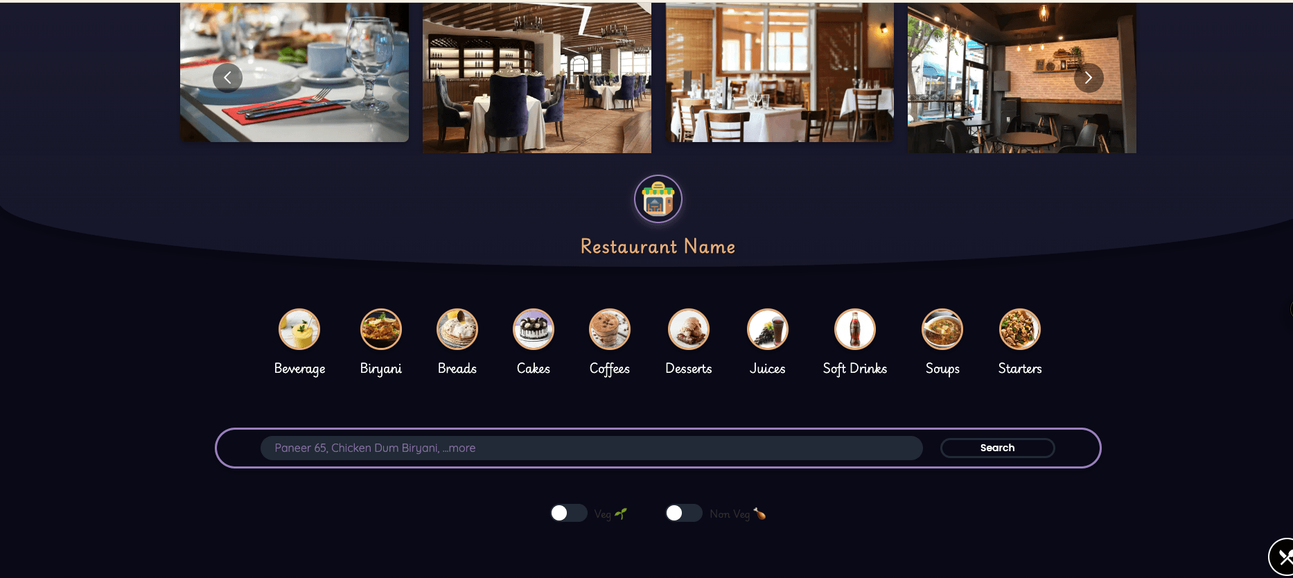 Restaurant Landing Template