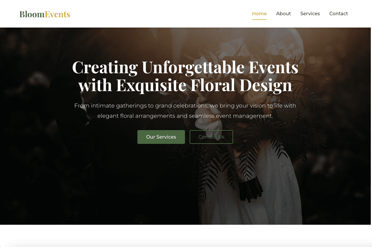 Bloom Events & Floral Decor Template